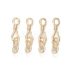 Brass Hook and S-Hook Clasps KK-T063-009-NF-1