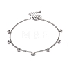 Crystal Rhinestone and Eye Shape Charm Anklet for Women STAS-D454-06P-1