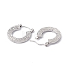 304 Stainless Steel Donut Hoop Earrings for Women EJEW-E199-01P-2