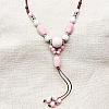 Porcelain Beads Tassel Bib Necklaces for Women WG910BF-03-1