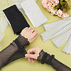BENECREAT 4 Pairs 2 Colors Glitter Lace Long Gloves AJEW-BC0007-09-4