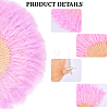 Plastic & Feather Folding Fan AJEW-WH20130-171B-5