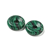 Synthetic Malachite Donut/Pi Disc Charms G-G142-01C-2