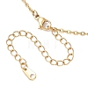 Brass Macrame Pouch Natural Amethyst Inside & 304 Stainless Steel Pendant Necklaces for Women NJEW-JN05607-03-7