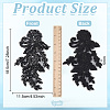 1Pair Flower Beading Cloth Embroidery Ornaments Accessories DIY-FG0010-47B-2