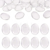 Transparent Clear Glass Flat Back Cabochons GGLA-TA0001-02-40x30-1