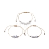 3Pcs 3 Style Synthetic Howlite Braided Bead Bracelets Set BJEW-JB09334-10-1