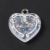 Transparent Resin Pendants RESI-C029-01D-2