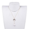 Natural Baroque Pearl Keshi Pearl Pendant Necklaces NJEW-JN02493-5
