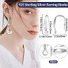 5 Pairs 925 Sterling Silver Earring Hooks STER-BBC0001-46-2