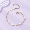 Natural Freshwater Pearl Beaded Link Bracelets BJEW-JB12849-1