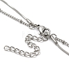 Non-Tarnish 304 Stainless Steel Double-Layer Necklace NJEW-Q321-01P-4