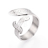 304 Stainless Steel Cuff Open Rings for Women RJEW-N054-01P-2