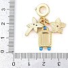 Rack Plating Brass Cubic Zirconia Summer European Dangle Charms X-KK-P287-01B-G-5