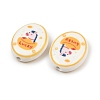 Printed Handmade Porcelain Beads PORC-B009-01A-2