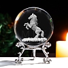 Inner Carving 12 Chinese Zodiac Signs Glass Crystal Ball Diaplay Decoration PW-WG32D61-13-1