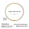 304 Stainless Steel Pave Clear 3A Cubic Zirconia Rectangle Tennis Necklaces for Women MM2615-1-2