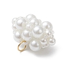 Pearlized Glass Pearl Beads Pendants PALLOY-MZ01101-01-4