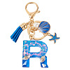Star Resin & Shell Keychains KEYC-TAC00087-01R-1