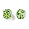 Handmade Green Sand Lampwork Beads LAMP-T023-04A-01-1