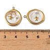 304 Stainless Steel Enamel Pendants STAS-I371-04G-01-3