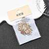SHEGRACE Brass Micro Pave Clear Cubic Zirconia Pendants XGRQ29692-394G-W-6