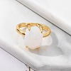 Hexagon Opalite Finger Rings RJEW-B113-02G-03-5