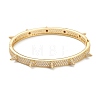 Brass Micro Pave Clear Cubic Zirconia Bangles BJEW-A116-02-2