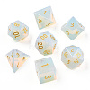 Metal Enlaced Opalite Polyhedral Dice Set G-T122-75A-3