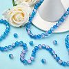 1Strand Two Tone Transparent Crackle Glass Round Beads Strands X-CCG-Q001-10mm-19-4