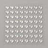 Faceted Heart Transparent Acrylic Rhinestone Stickers STIC-TAC0001-001B-1
