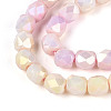 Anti-Tarnish Electroplate Glass Beads Strands GLAA-N057-6mm-07-3