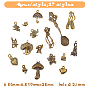 68Pcs 17 Styles Tibetan Style Alloy Charms FIND-HY0001-91-2