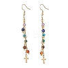 Natural Gemstone Dangle Earrings EJEW-JE06668-03-1