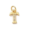 Brass Micro Pave Cubic Zirconia Charms KK-I382-03G-T-1