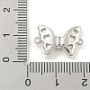 Brass Pave Clear Cubic Zirconia Butterfly Connector Charms KK-Q820-38P-3