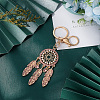 Alloy with Plastic Pearl and Glass Rhinestone Keychains KEYC-WH20010-03C-3