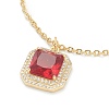 Brass Micro Pave Cubic Zirconia Pendant Necklaces NJEW-F281-05-2