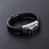 Punk Braided PU Leather Cord Bracelets XO6196-2-2