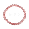Natural Quartz Beaded Stretch Bracelets for Women Men BJEW-JB12965-02-2