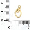 Brass Micro Pave Clear Cubic Zirconia Charms KK-D289-66G-O-3