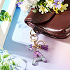 Alloy Resin Heart Keychains KEYC-TADJ0002-01G-A-4