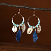 Ring with Leaf Zinc Alloy Acrylic Dangle Earrings FS-WGF3871-04-1