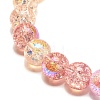 Sparkling Crackle Glass Round Beads Stretch Bracelets Set BJEW-JB07189-10