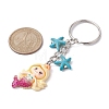 Mermaid Opaque Resin Pendant Keychain X1-KEYC-JKC00624-02-3