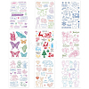 Globleland 9 Sheets 9 Style Festival & Animal & Word Pattern PVC Plastic Stamps DIY-GL0002-68-8