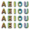 50Pcs 5 Styles UV Plating Opaque Acrylic Beads PACR-TA0001-31E-2