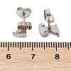 Tarnish Resistant 304 Stainless Steel Puppy Stud Earrings X-EJEW-F227-05P-2