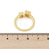 Brass Micro Pave Cubic Zirconia Cuff Rings RJEW-S400-17A-G-5