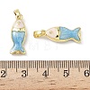 Brass Enamel Pendants KK-Z134-06G-01-3